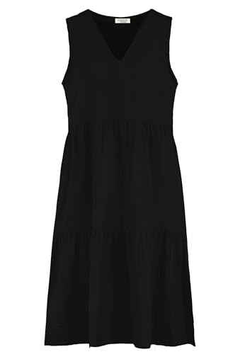 Sublevel Luftiges Sommerkleid mit V-Ausschnitt und ärmellosem Design, Farben:Schwarz, Größe:L-XL Sublevel Luftiges Sommerkleid mit V-Ausschnitt und ärmellosem Design, Farben:Schwarz, Größe:L-XL von Sublevel
