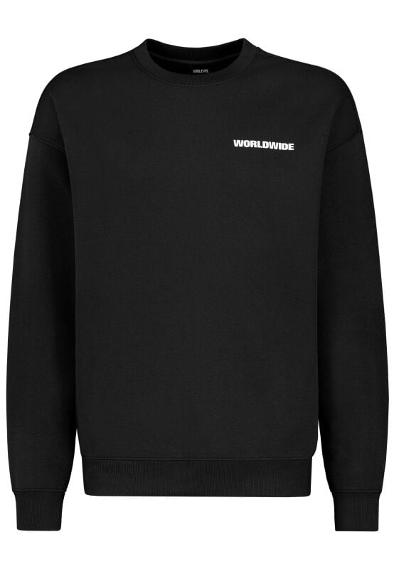 Sublevel Mens Sweat Sweatshirt schwarz in L von Sublevel