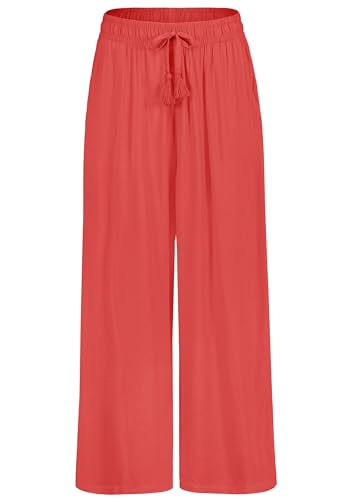 Sublevel Palazzo Damen Freizeithose mit elastischem Bund und Quasten Kordelzug, Farben:Rot, Größe:L Sublevel Palazzo Damen Freizeithose mit elastischem Bund und Quasten Kordelzug, Farben:Rot, Größe:L von Sublevel
