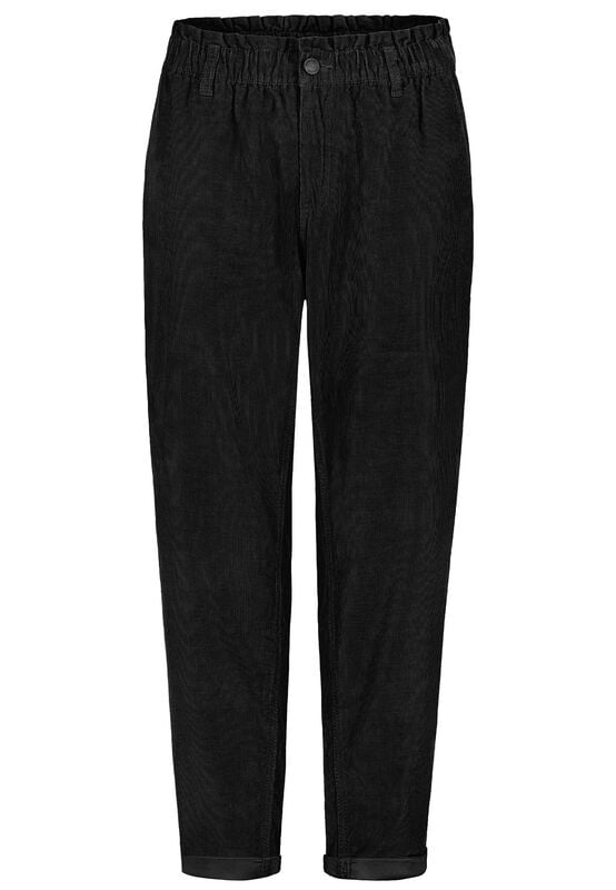 Sublevel Stoffhose - CORDUROY PAPERBAG TROUSERS - XS bis XXL - für Damen - Größe L - schwarz von Sublevel