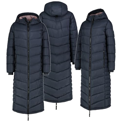 Sublevel Winter Jacke Parka Steppjacke Steppmantel Wintermantel Lange Mantel Extra lang 126 cm, Farbe:Dunkelblau, Größe:XXL (44) von Sublevel