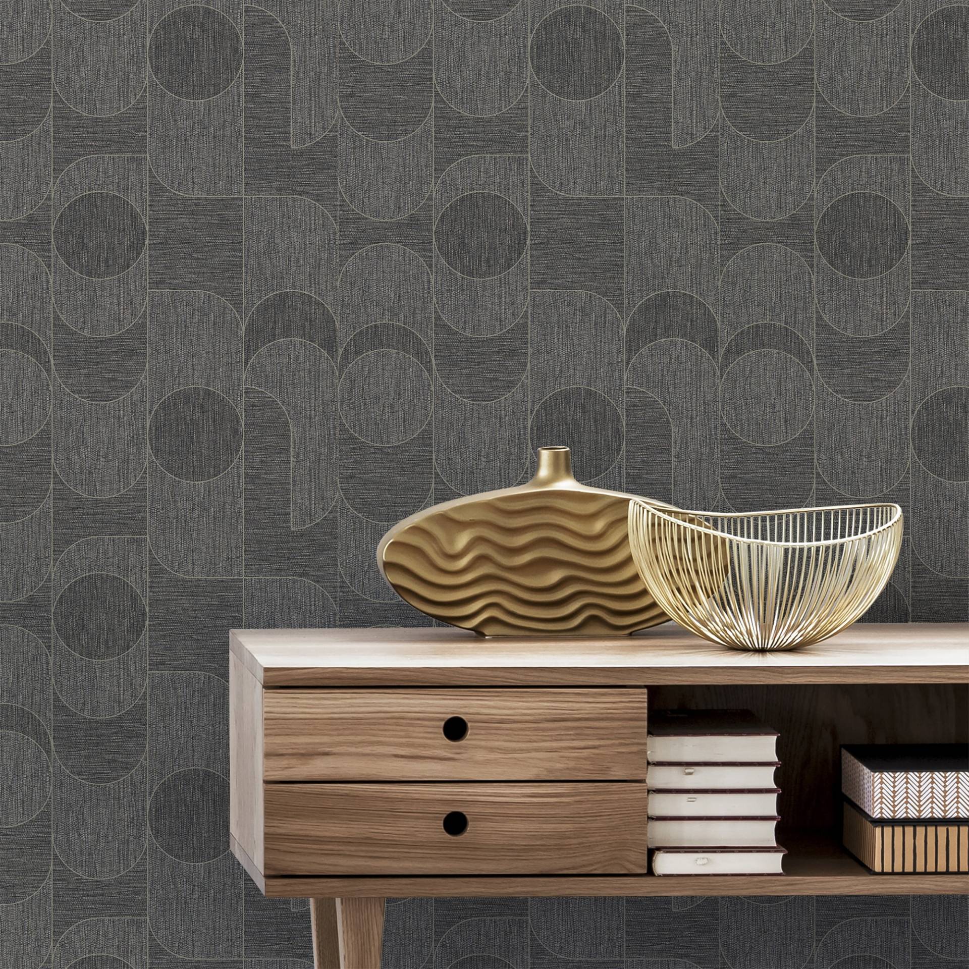 Sublime Vliestapete "GEOMETRIC GRASSCLOTH" 3D-Optik geprägt Design Tapeten von Sublime