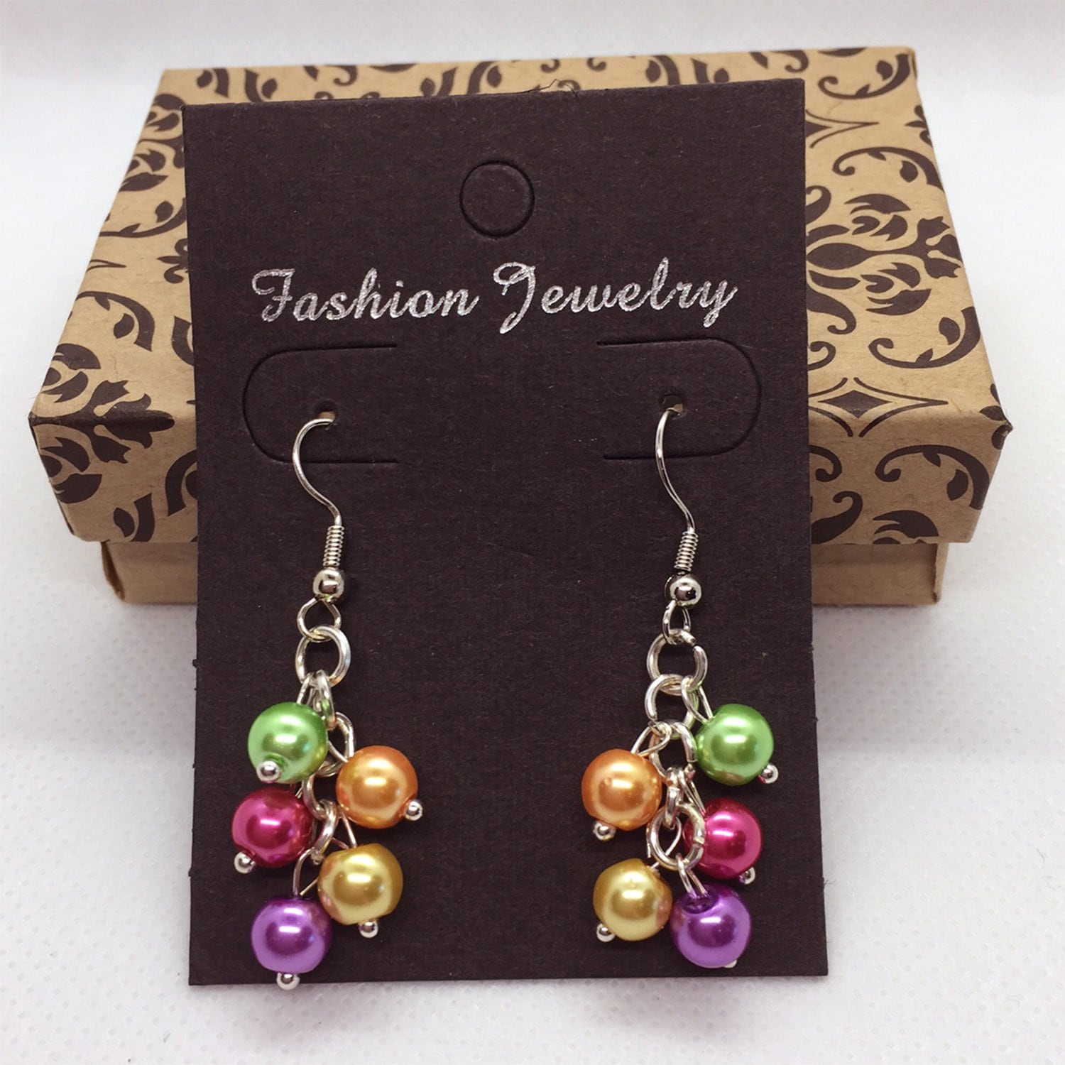 Lila, Pink, Orange, Grün Und Gelbes Glas Pearl Earrings, Großes Geschenk, Geburtstag, Jubiläum, Paare Mit Passendem Armband, Frühlingsfarben Lila, Pink, Orange, Grün Und Gelbes Glas Pearl Earrings, Großes Geschenk, Geburtstag, Jubiläum, Paare Mit Passendem Armband, Frühlingsfarben von SublimeInspirations