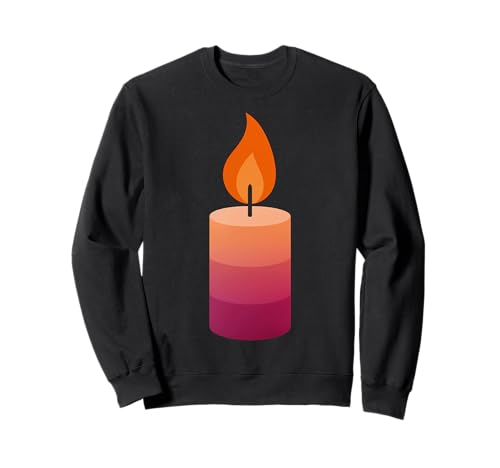 Dezente Flaming-Kerze mit Lesben-Flagge Sweatshirt Dezente Flaming-Kerze mit Lesben-Flagge Sweatshirt von Subtle Lesbian Flaming Candle Gifts Apparel