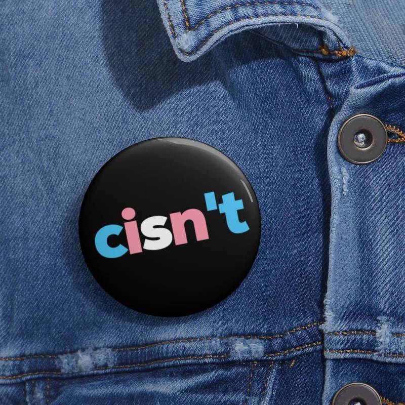 Transgender Button, Cisn't Pin, Trans Pride Cisnt, Mtf Ftm Visible, Subtle Month, Diskretes Lgbtq, Lgbt Bewusstseinsgeschenk, Rucksack von SubtleStickerShop