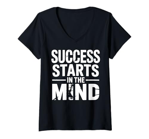 Damen Success Starts In The Mind Entrepreneur Motivational Zitat T-Shirt mit V-Ausschnitt Damen Success Starts In The Mind Entrepreneur Motivational Zitat T-Shirt mit V-Ausschnitt von Success Starts In The Mind Entrepreneur Quote