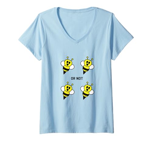 Damen Biene oder nicht Biene T-Shirt mit V-Ausschnitt von Suck an Onion