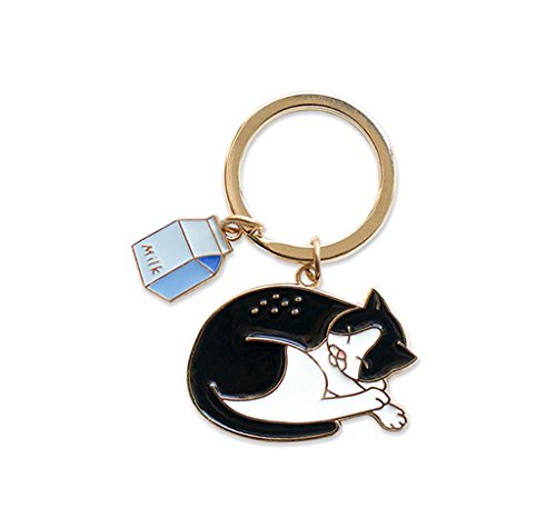 Sucolin Schön Tier Schlüsselringe Schwarz Katze Schlüsselanhänger Als kleine Geschenke für Kinder und Frauen von Sucolin