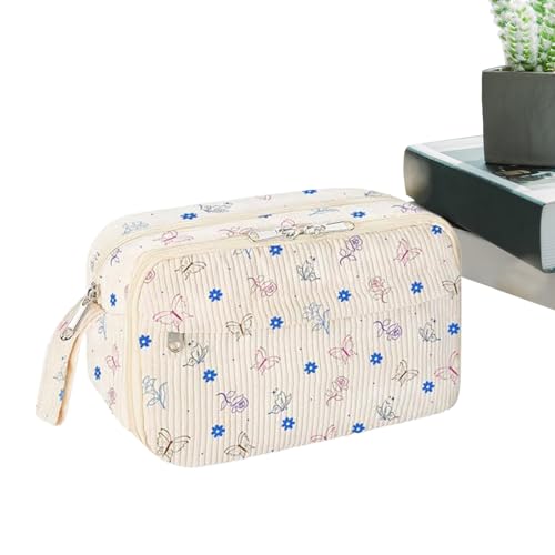 Sucritude Federmäppchen - Stilvolles Federmäppchen Design | Organizer Stift Aufbewahrung Mit Reißverschluss Und Fächern Für Buntstifte Kosmetik Basteln Mädchen Schule Büro von Sucritude