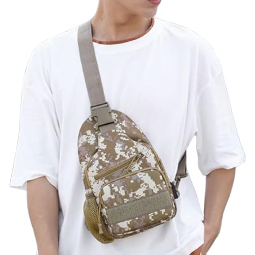 Sucritude Herren Umhängetasche | Tragbare Reise Und Wander Brusttasche,Einstellbar Wasserdicht Praktischer Sportbegleiter Für Klettern Wandern Camping Aktivitäten von Sucritude