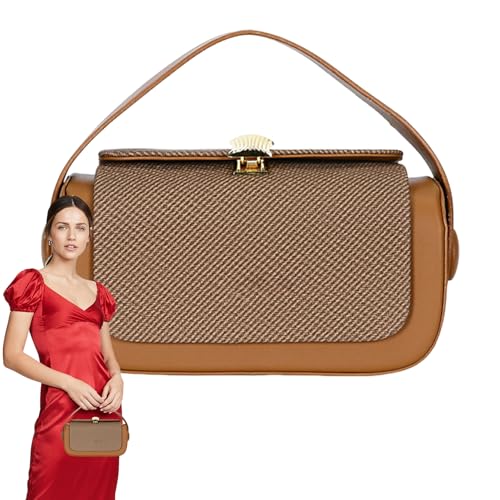 Sucritude Schultertasche - Reisetasche,Stoff Umhängetasche mit Klappe Griff und Reißverschluss Elegante Damenhandtasche für Business Hochzeit Freizeit Sucritude Schultertasche - Reisetasche,Stoff Umhängetasche mit Klappe Griff und Reißverschluss Elegante Damenhandtasche für Business Hochzeit Freizeit von Sucritude