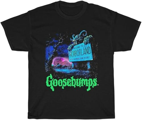 Goosebumps Horrorland Tshirt Horror 80s Movie Shirt for Men Adult Black L von Sudden