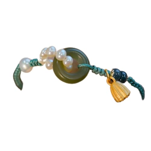 Armband Feng Shui Armband Hetian Jade Perlenarmband Lotus Harmony Schnalle/Jade Donut/Antike Münze Glücksbringer Verstellbarer Glücksknoten Reichtumsarmband Grünes Armband Frauen for Geldglück ( Color Armband Feng Shui Armband Hetian Jade Perlenarmband Lotus Harmony Schnalle/Jade Donut/Antike Münze Glücksbringer Verstellbarer Glücksknoten Reichtumsarmband Grünes Armband Frauen for Geldglück ( Color von Sudemota