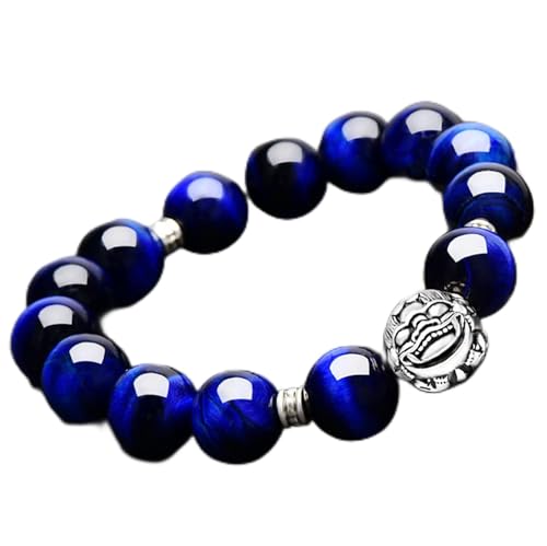 Armband Feng Shui Armband Kristall Naturblau Tigerauge Kristallstein Glücksbringer Pixiu Charm S925 Silber Armband Urlaub Schmuck Amulett Geld anziehen Wohlstand Glück,Zwei Tigerauge,14mm ( Color : Fu Armband Feng Shui Armband Kristall Naturblau Tigerauge Kristallstein Glücksbringer Pixiu Charm S925 Silber Armband Urlaub Schmuck Amulett Geld anziehen Wohlstand Glück,Zwei Tigerauge,14mm ( Color : Fu von Sudemota