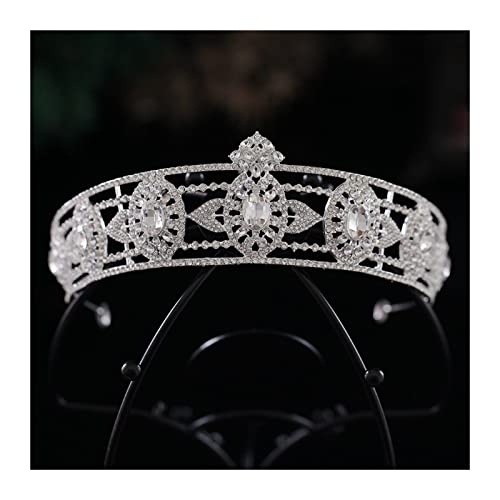 Brautkrone Braut Diademe Krone Strass Festzug Diadem Braut Stirnband Hochzeit Haarschmuck (Color : B) von Sudemota