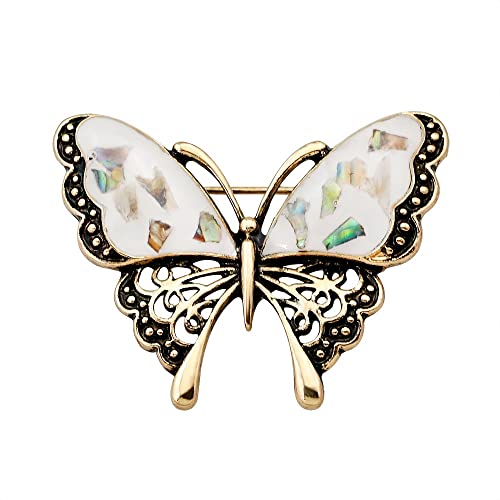 Broschen & Anstecknadeln Individuelles Schalenmaterial Schmetterlingsbrosche Vielseitige Lady Pin Insect Series Corsage (Color : A, Size : As Shown) von Sudemota
