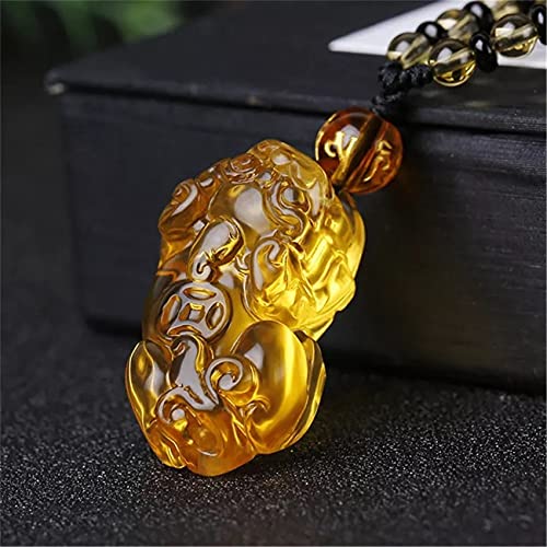 Halsketten Feng Shui Healing Crystal Halskette Lucky Pixiu mit alten Münzen Charm Blance Halskette Natürlicher gelber Quarz Reichtum Amulett zieht Wohlstand Liebe Glück Geld an, rotes Seil a ( Color : Halsketten Feng Shui Healing Crystal Halskette Lucky Pixiu mit alten Münzen Charm Blance Halskette Natürlicher gelber Quarz Reichtum Amulett zieht Wohlstand Liebe Glück Geld an, rotes Seil a ( Color : von Sudemota