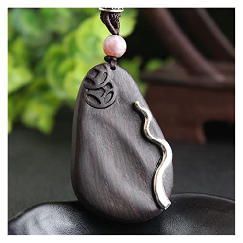 Halsketten Neuartiger Pullover Zubehör Anhänger Halsketten for Frauen aus Holz Verstellbarer Schmuck Vintage handgemachte Sandelholz Halskette for Frauen (Size : Style6) von Sudemota