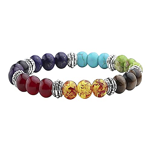 Sudemota Armband 2023 Neue Armband Stein Balancing Yoga Armbänder 8mm Runde Armband Armbänder Quaste Halskette for Frauen (Color : XS, Size : Taille Unique) von Sudemota