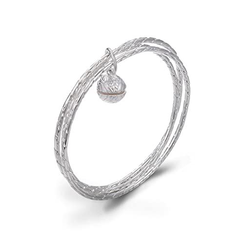 Sudemota Armband 990 Sterling Silber Armband Weiblich Einfache DREI-Ring Gestreifte Farange Armband Schmuck Silber Armreifen von Sudemota