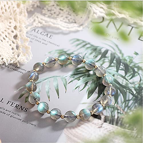 Sudemota Armband Natürliches Feng Shui Kristallarmband 7A Glücksbringer Gleichgewichtsarmband 14 Karat Gold Mondstein Urlaub Schmuck Amulett Geld anziehen Wohlstand Glück, Set (Color : Singleb) von Sudemota