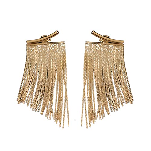 Sudemota Frauen baumeln Ohrring Tropfenohrringe Lange Metallquaste Dame Tropfenohrringe Beliebte Accessoires Heller Glanz Tägliche Abnutzung (Color : Gold) von Sudemota
