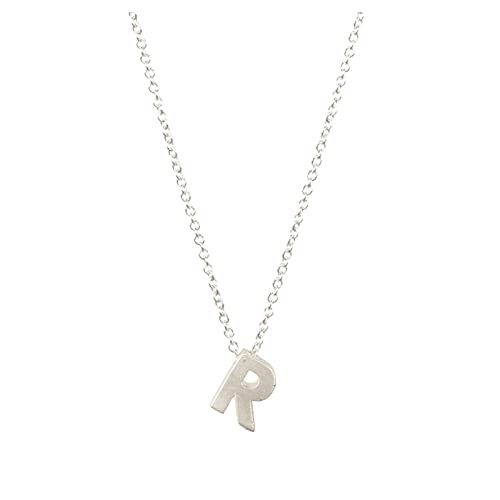 Sudemota Halsketten Anfangsketten Vergoldete Anfangsketten AZ 26 Alphabetbuchstabe Zierliche Halsketten for Frauen Einzelschichtketten Mondketten Gold Zubehör (Color : R) von Sudemota