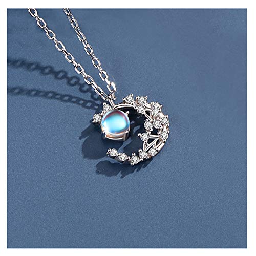 Sudemota Halsketten Halskette Mondstein Halskette Weiblich Sterling Silber Schlüsselbein Kette Licht Luxus Stern und Mond Anhänger Schmuck Geschenk Damen Halskette Sudemota Halsketten Halskette Mondstein Halskette Weiblich Sterling Silber Schlüsselbein Kette Licht Luxus Stern und Mond Anhänger Schmuck Geschenk Damen Halskette von Sudemota
