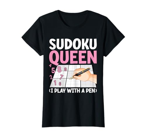Sudoku Queen I Play with A Pen Lustiges Brettspiel Sudoku Girl T-Shirt Sudoku Queen I Play with A Pen Lustiges Brettspiel Sudoku Girl T-Shirt von Sudoku Queen Tees