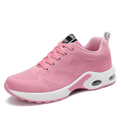 Sudychen Damen Sportschuhe Laufschuhe Atmungsaktive Mesh Sportschuhe Leichte Stoßdämpfende Schuhe rutschfeste Luftkissen Outdoor Sneaker Größe 35-42 von Sudychen