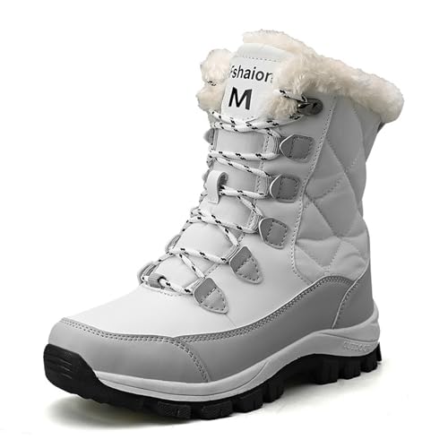 Sudychen Damen Winterstiefel mit Warme Gefüttert Schneestiefel Leicht Wanderschuhe Trekkingschuhe Rutschfest Outdoor Gr.36-42 von Sudychen