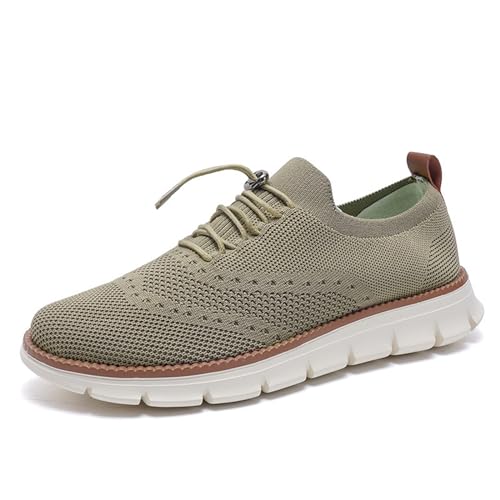 Sudychen Breeze Urban Schuhe Herren Mesh Oxford Leichte Casual Slip on Sneakers Atmungsaktive Elegante Wearbreeze Schuhe（Khaki，EU45） von Sudychen