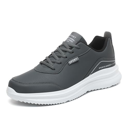 Sudychen Herren Sportschuhe Leichte Straßenlaufschuhe Bequeme Sneakers Freizeitschuhe Wasserdicht Outdoor Fitness Schwarz Grau EU39-48 von Sudychen