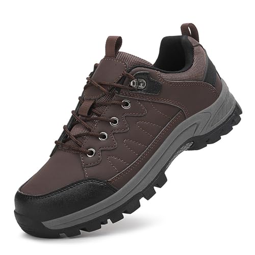 Sudychen Herren Wanderschuhe Leichte Outdoor Wasserdicht Trekkingschuhe rutschfest Sportschuhe für Camping Wandern Schwarz Braun von Sudychen