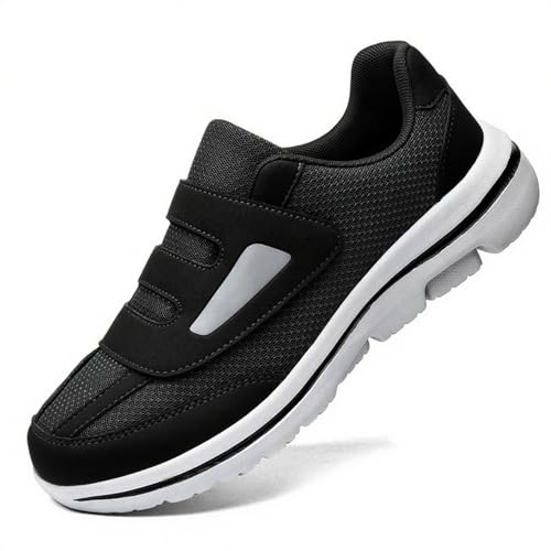 Sudychen Diabetiker Schuhe Extra Weit Schuhe Damen Herren Leichte Klettverschluss Walkingschuhe Atmungsaktive Orthopädische Freizeitschuhe von Sudychen