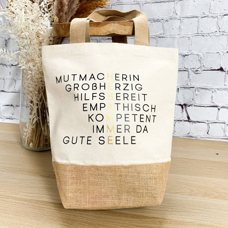 Jute Shopper Als Geschenkidee Für Die Beste Hebamme, Abschiedsgeschenk Hebamme Dankeschön Jute Shopper Als Geschenkidee Für Die Beste Hebamme, Abschiedsgeschenk Hebamme Dankeschön von SueBeCreative