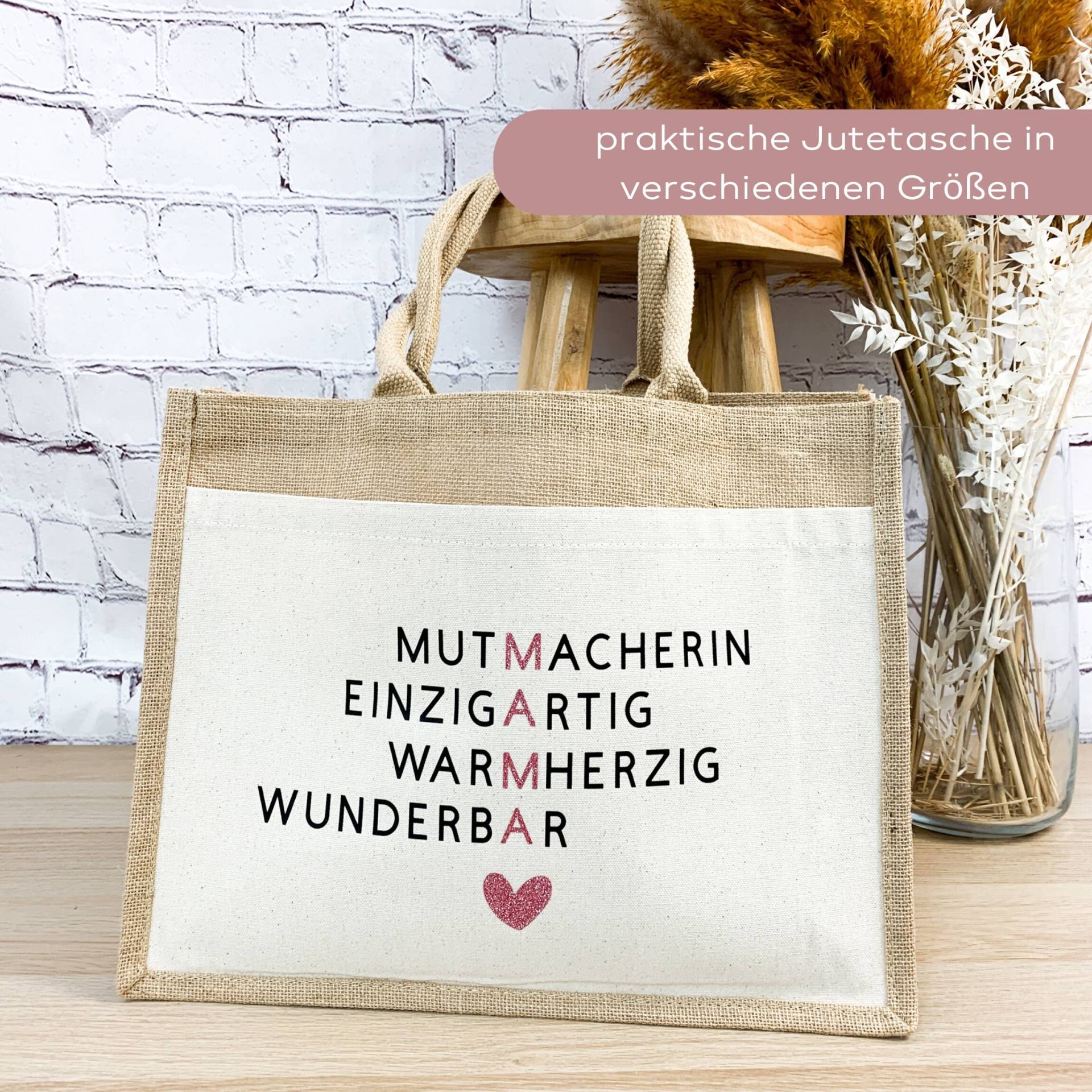 Jutetasche Mama Mutmacherin, Geschenk Für Mama, Muttertag Geschenk, Geburtstag, Weihnachtsgeschenk Eine Jutetasche Mama Mutmacherin, Geschenk Für Mama, Muttertag Geschenk, Geburtstag, Weihnachtsgeschenk Eine von SueBeCreative