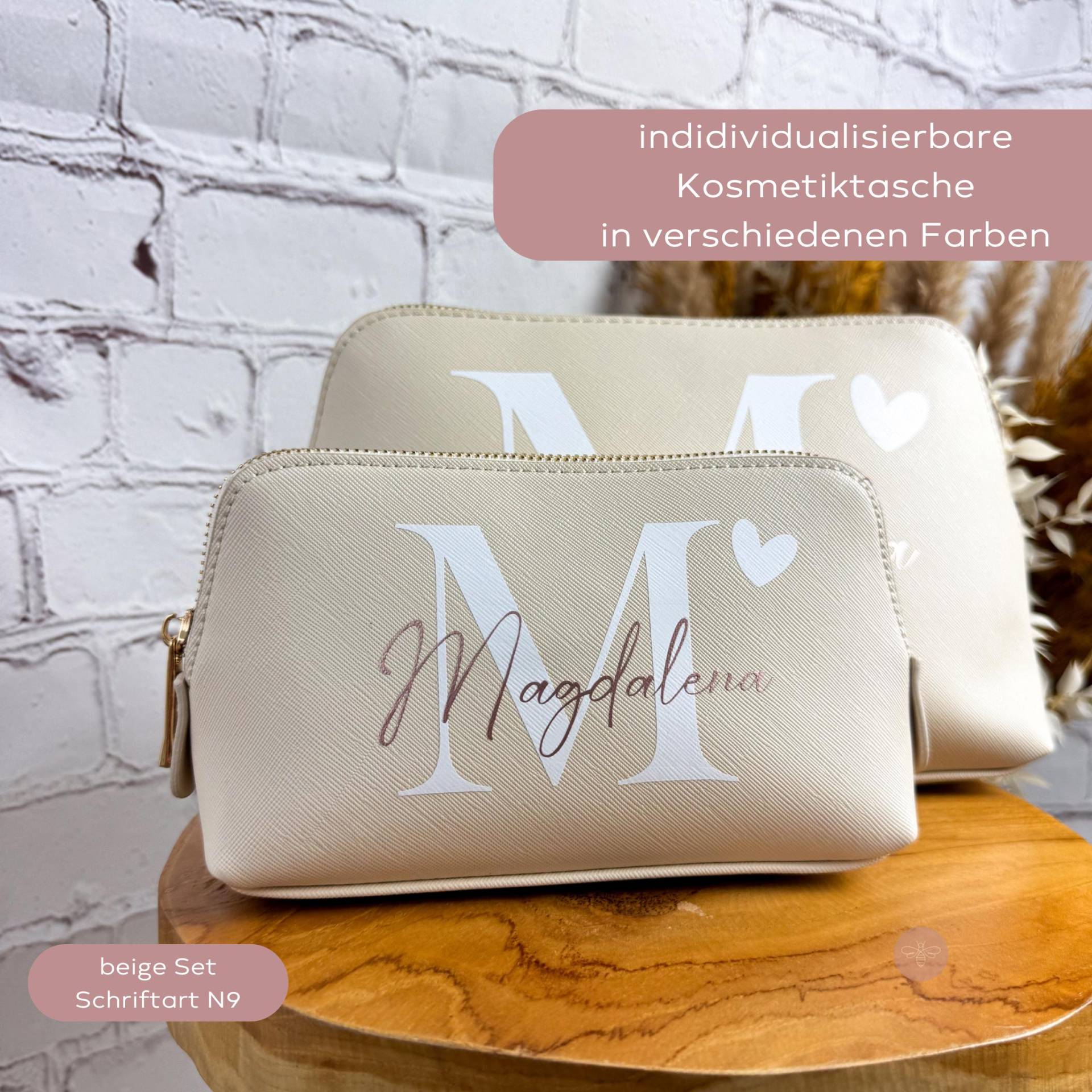 Personalisierte Kosmetiktasche Mit Initiale Und Name, Geschenk Frau, Schminktasche Für Beste Freundin, Weihnachtsgeschenk Personalisierte Kosmetiktasche Mit Initiale Und Name, Geschenk Frau, Schminktasche Für Beste Freundin, Weihnachtsgeschenk von SueBeCreative