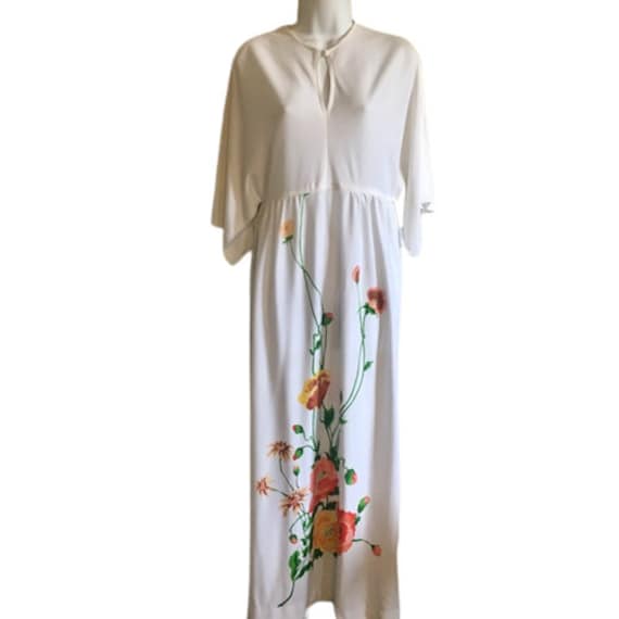 Yves Jennet Maxi Kleid Gästebuch Vintage 70Er Jahre Mohnblumen Print von SueLovesVintageShop