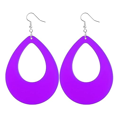 1Pair Neons Ohrringe Frauen Plastikohrringe Rot Grün Farbenfrohe Vintage Leichtes Modeschmuck Für 80er 70er Neons von SueaLe