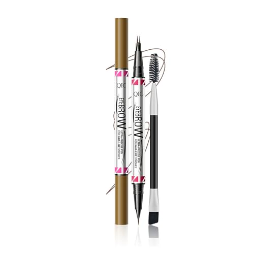 2 In1 Augenbrauenbleistift Mit 2 Spitze Mikroblade Kontur Pen Duals Die Pinsel Waterdichte Bleistift Für Frauen Duals Eyebrow Beendeten von SueaLe
