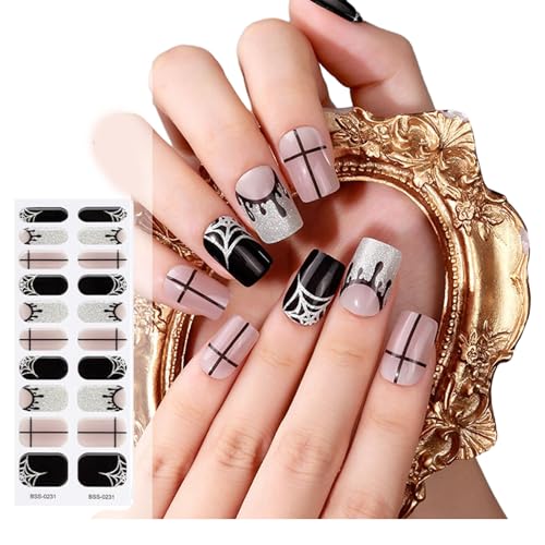 20 Stück Halbgehärtete Gel Nagelstreifen Für Frauen Gel Nagelaufkleber Langlebige Gel Nagelfolien Mit Weichem Glänzendem Gel Finish von SueaLe