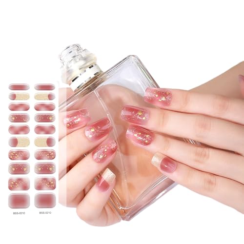 20 Stück Langlebige Halb Ausgehärtete Nagelaufkleber Französischen Stil Halb Ausgehärtete Gel Nagelstreifen Nagellackstreifen Für Frauen von SueaLe
