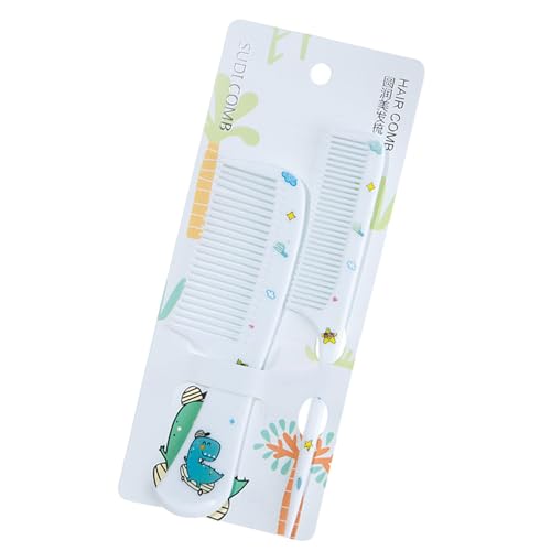 2pcs Kinder Haarkämme Set Cartoontiere Kinder Friseur Kamm Mit Spitzem Schwanz Der Breite Zähne Zahnlos Kamm Trennen von SueaLe