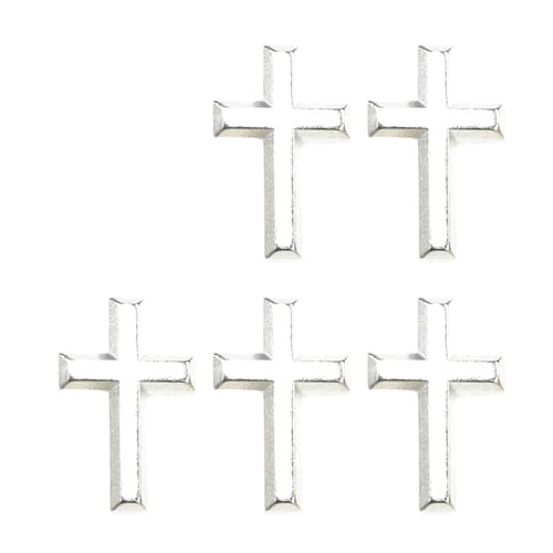 5pcs Modische Legierung Crucifix Geformte Brosche Gold/Silber Ton Abzeichen Religiöser Corsage Pin Schmuck Für Die Gebensbrosche Verwendung Mode Brosche von SueaLe