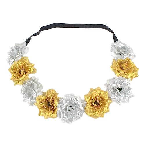 Blumen Stirnband Für Braut Frauen Hochzeit Haarband Headhoop Eleganter Kopfschmuck Damen Und Mädchen Party Haarschmuck Blumen Kopfschmuck Feiertags Party Zubehör Bohemian Stirnband von SueaLe