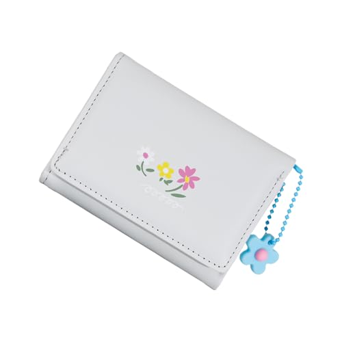 Blumendruck Brieftaschen Für Frauen Mädchen PU Ledermünze Geldbörse Triufold Brieftasche Münzbeutel Kartenhalter Schöne Wechselgeldbetrieb PU Leder Wechsel Floraldruck Brieftasche Einfach Mit von SueaLe
