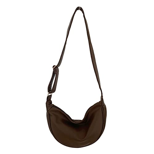 Damen Umhängetaschen Crossbody PU Dumpling Taschen All Matching Casual Satchels Unterarm Messenger Frauen Schulter Crossbody All Match Casual Satchel Dumpling von SueaLe