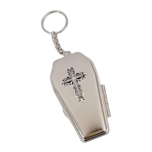 Dark Goth Styles Sargform Keychain Anhänger Halskette Daily Wear Schmuck Perfekt Für Punkliebhaber Und Trendsetter von SueaLe