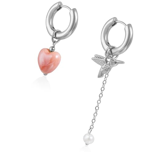 Einzigartige Asymmetrische Herz Und Vogelstift Ohrringe Stylische Zink Legierungsozelzubehör Für Party Dating Casual Outfits Party Schmuck Für Frauen Einzigartige Asymmetrische Herz Und Vogelstift Ohrringe Stylische Zink Legierungsozelzubehör Für Party Dating Casual Outfits Party Schmuck Für Frauen von SueaLe